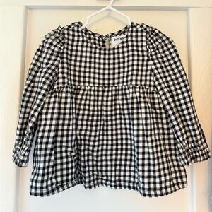 Old Navy Kids Gingham Blouse in Black and White